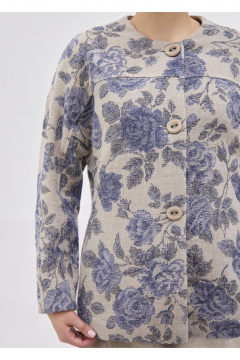 Жакет Полинушка 709лх синие розочки - фото 2