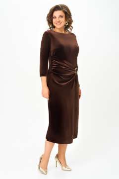 Платье DaLi 7062 шоколад - фото 4