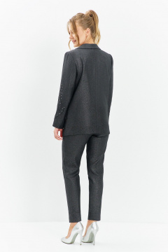 Брюки, жакет Euromoda 668 черный_с_блеском - фото 4