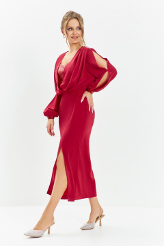 Платье Euromoda 669 красный - фото 3