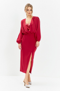 Платье Euromoda 669 красный - фото 2