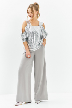 Брюки, джемпер Euromoda 676 серый - фото 1