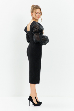 Платье Euromoda 678 черный/люрекс - фото 3