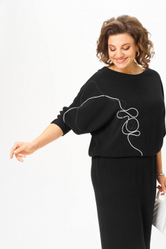 Платье Karina deLux M-1413 черный - фото 2