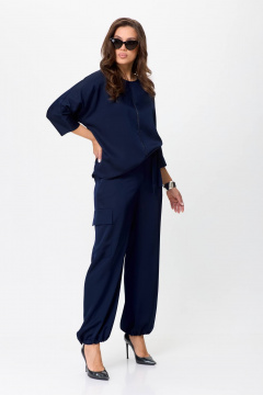 Блуза, брюки Karina deLux M-1295/1 темно-синий - фото 4