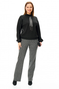 Брюки, джемпер T&N 7714 черный_полоска - фото 1