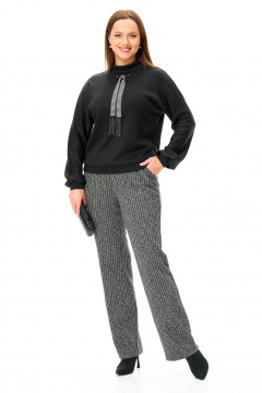 Брюки, джемпер T&N 7714 черный_полоска - фото 2