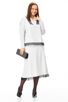 Джемпер, юбка T&N 7722 белый - фото 1