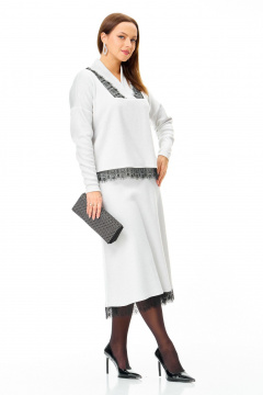 Джемпер, юбка T&N 7722 белый - фото 3