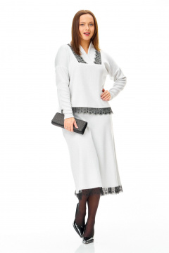 Джемпер, юбка T&N 7722 белый - фото 2