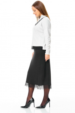 Джемпер, юбка T&N 7722 черный-белый - фото 4