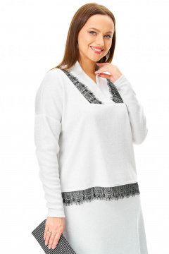 Джемпер T&N 7723 белый - фото 4