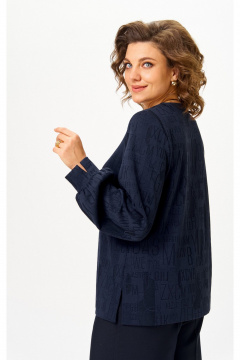 Блуза БелЭльСтиль 879-3_29_22 синий принт - фото 5