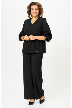 Блуза БелЭльСтиль 879-3_29_22 черный принт - фото 5