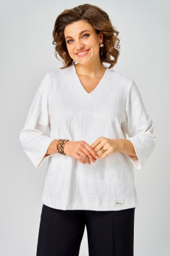 Блуза БелЭльСтиль 880-3_30_22 белый принт - фото 4