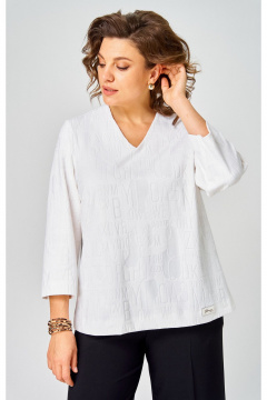 Блуза БелЭльСтиль 880-3_30_22 белый принт - фото 3