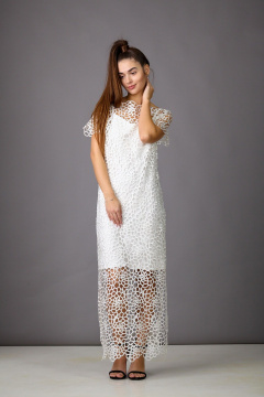 Платье Rosheli 843/2 молочный - фото 5