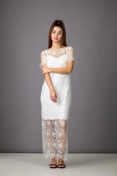 Платье Rosheli 843/2 молочный - фото 3