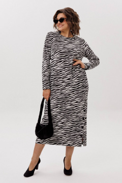 Платье Anelli 1755 черно-белое_кино - фото 2