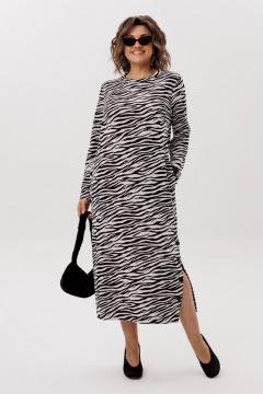 Платье Anelli 1755 черно-белое_кино - фото 1