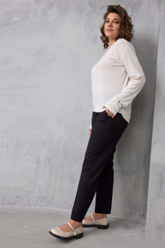 Брюки BegiModa 6078 черный_баклажан - фото 5