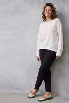 Брюки BegiModa 6078 черный_баклажан - фото 3