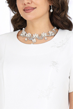 Накидка, платье Ninele 7516 молочный - фото 4