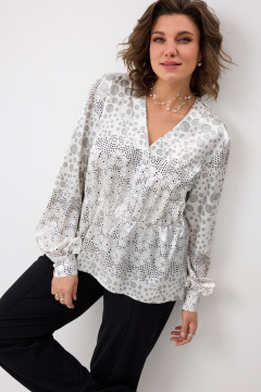 Блуза BegiModa 4146 круги_на_молочном - фото 5