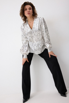 Блуза BegiModa 4146 круги_на_молочном - фото 3