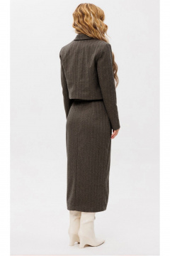 Жакет, юбка Amberа Style 2100 коричневый - фото 2