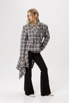 Брюки, жакет PiRS 6458 серый+черный - фото 3