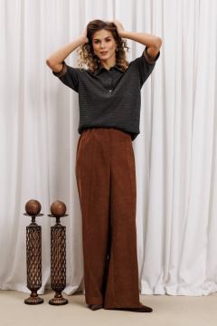 Джемпер Gizart 15380/1 серый, коричневый - фото 2