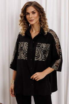 Блуза Gizart 15401 черный, золото - фото 1