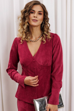 Блуза Gizart 15421 брусничный - фото 3