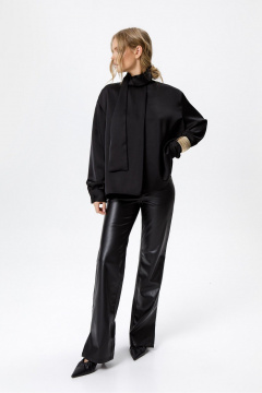 Блуза, брюки PiRS 6461 черный+черный - фото 4