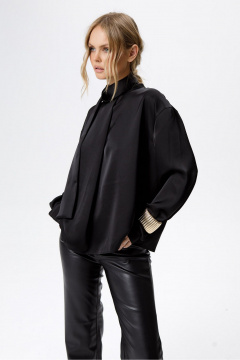 Блуза, брюки PiRS 6461 черный+черный - фото 2