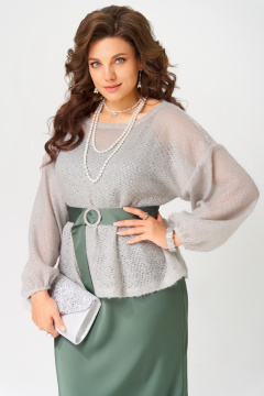 Накидка, платье Fita 3222 нефрит_дымчатый - фото 4