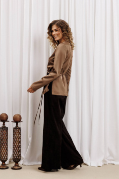 Блуза, брюки Gizart 5434 капучино,шоколадный - фото 3