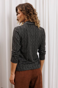 Брюки, джемпер Gizart 5436 серый тигровый замша, коричневый - фото 3