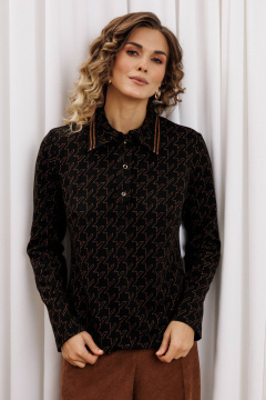 Брюки, джемпер Gizart 5436 черный-медь, коричневый - фото 5