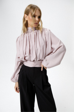 Блуза, брюки PiRS 6475 пыльно-розовый+черный - фото 3