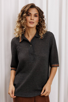 Брюки, джемпер Gizart 5441 серый, коричневый - фото 4