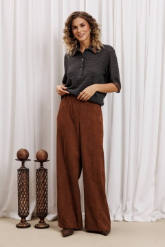 Брюки, джемпер Gizart 5441 серый, коричневый - фото 1