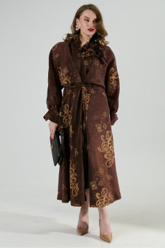 Платье NikVa 1008-1 шоколад - фото 1