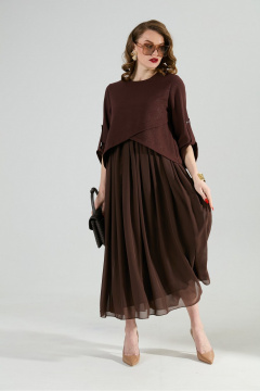 Платье NikVa 740-21 шоколад - фото 2