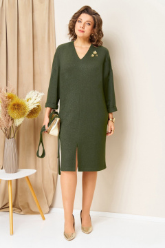 Платье VOLNA 1451 хаки - фото 2