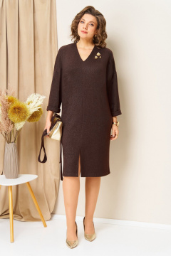 Платье VOLNA 1451 шоколад - фото 4