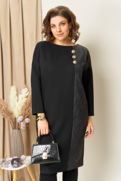Платье VOLNA 1452 черный - фото 2