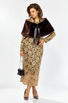 Болеро, платье Lady Secret 25305 золотой+черный - фото 3