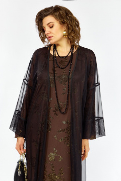 Кардиган, платье Lady Secret 25306 коричневый+черный - фото 4